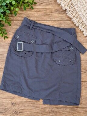 Size small Calvin Klein army green skirt an belt set